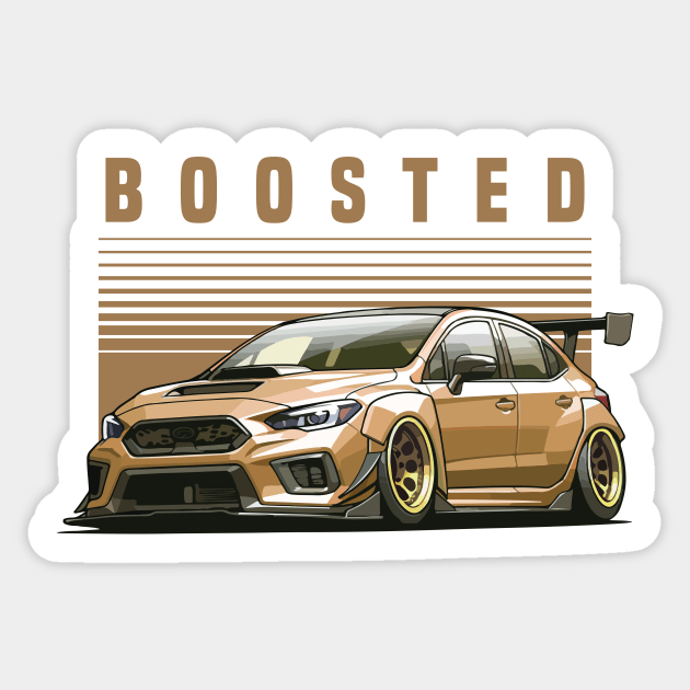 Subaru Impreza WRX STI Car Art - Modified Boosted Sports Car Sticker by JDM-Rey